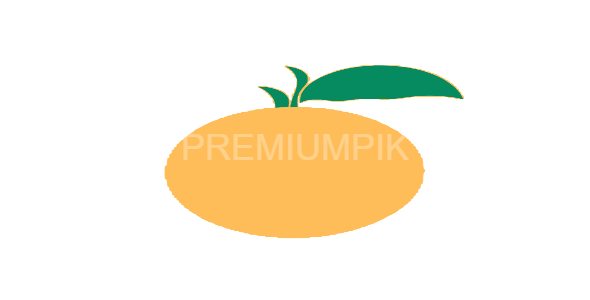 A single ripe orange with a green leaf